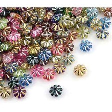 Lot of 3000 Beads WHOLESALE 6.5mm Assorted Acrylic Flower Jewelry Craft Beads