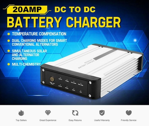 20Amp DC a DC Cargador de batería MPPT Kit de sistema de batería dual Aislador Solar 12V - Imagen 3 de 12