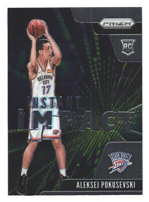 2020-21 Panini Prizm Basketball OKC Thunder Instant Impact Aleksej Pokusevski RC