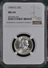 1959 D Silver Washington Quarter NGC MS64