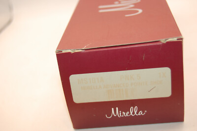 NIB Mirella Advanced Ballet Pointe Shoe Pink MS101A 5 1X X Not Returnable