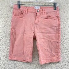 The Childrens Place Girls 10 Pink Skimmer Bermuda Adj Waist Jean Shorts