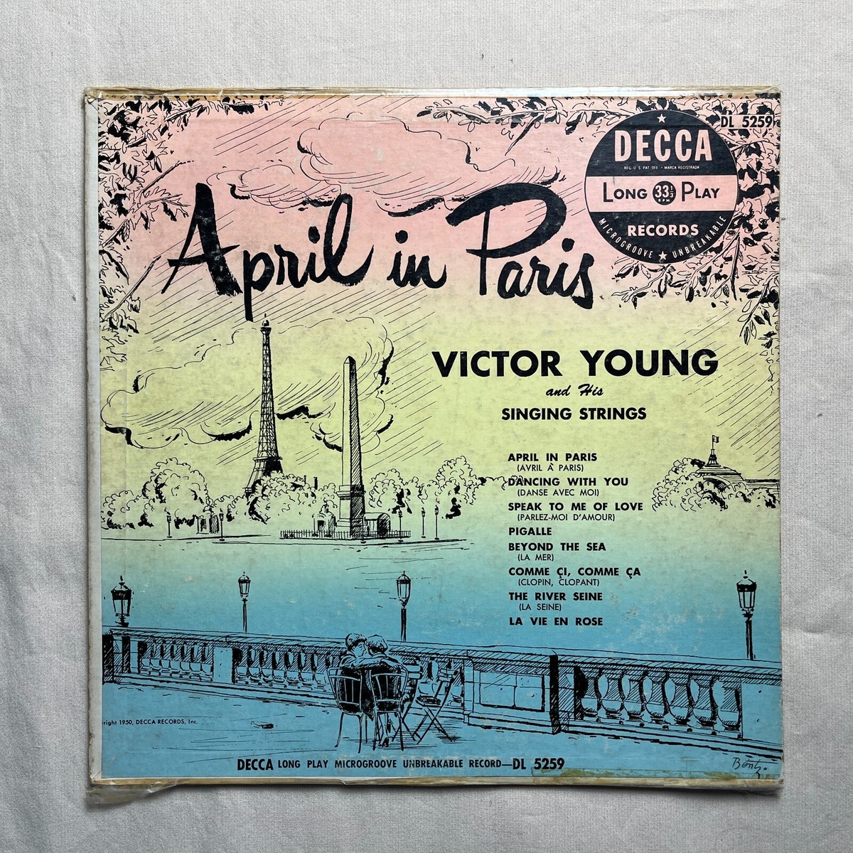 VICTOR YOUNG April In Paris 1950 Vinyl 10