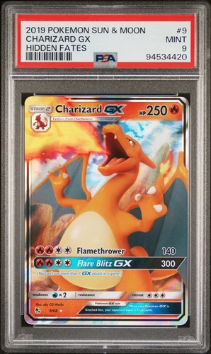Charizard GX 9/68 Pokemon Sun & Moon Hidden 2019 Fates MINT PSA 9