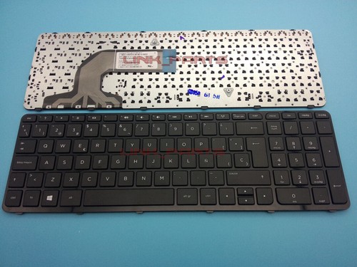 NEW Spanish Keyboard For HP Pavilion 15-e002sp 15-e010sp With Frame Black