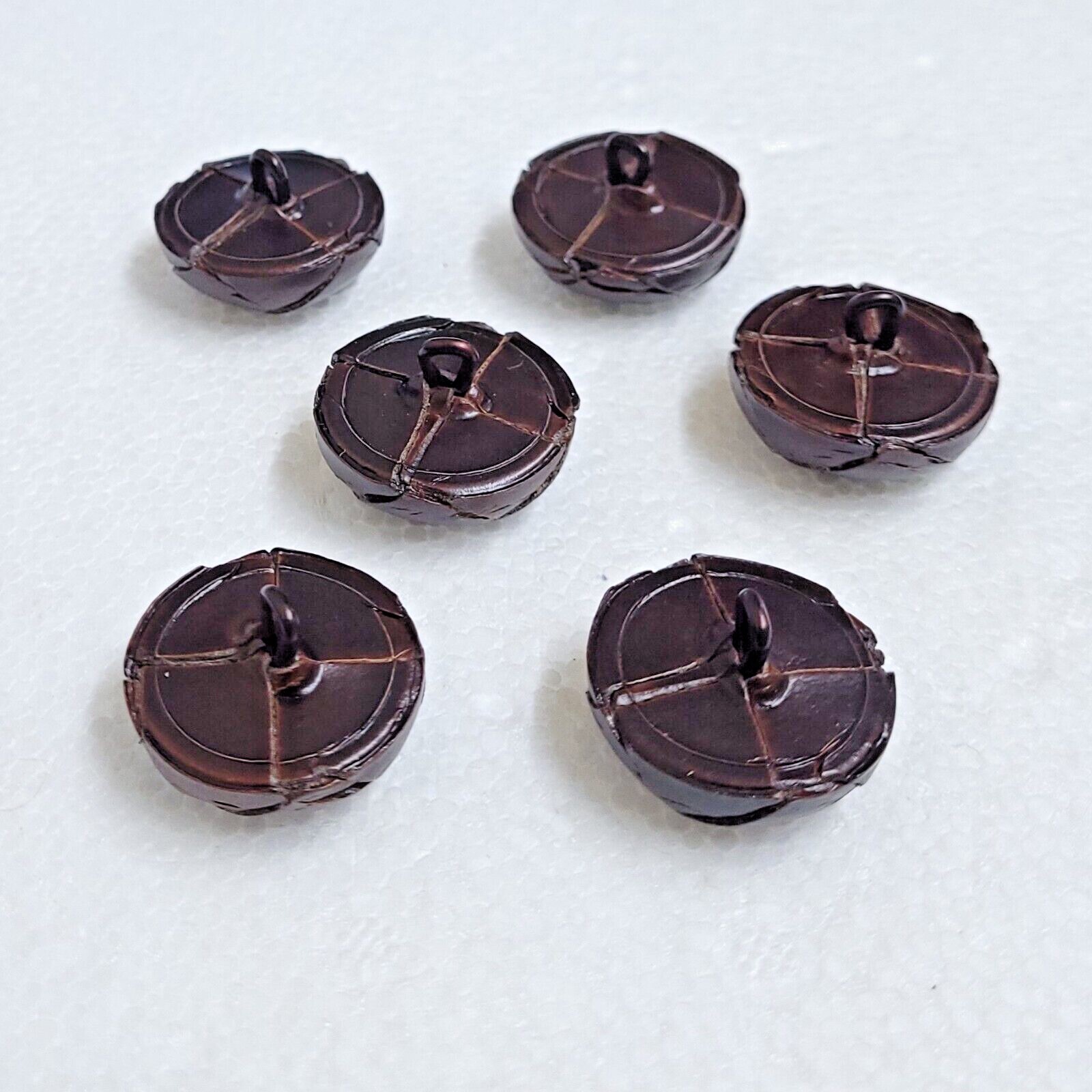Real Leather Football Buttons 23mm 25mm 26mm Shank Black Brown Sport