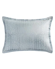 Hudson Park Collection Faded Geometric Standard Sham Slate - NWT $130