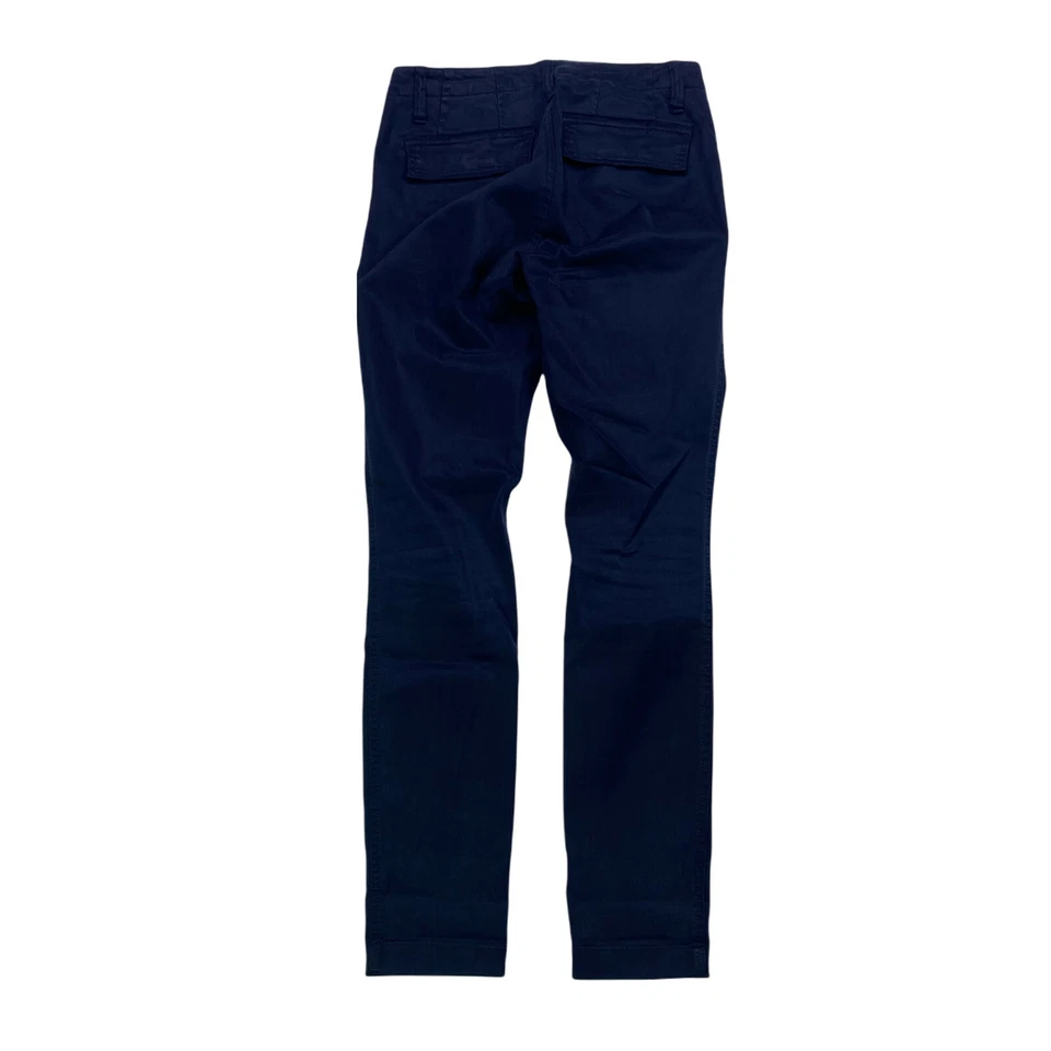J. Pantalones chinos de tiro bajo Crew ajustados elásticos cargo para mujer talla 23 azul marino Foto 2 de 4