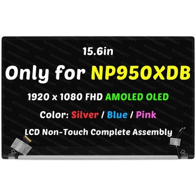 15.6'' for Samsung NP950XDB-KE2DE BA39-01520A AMOLED OLED LCD Top Assembly Silver