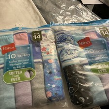 Hanes Hipsters Girls Size 14 Underwear Panties 2 10 Packs NEW