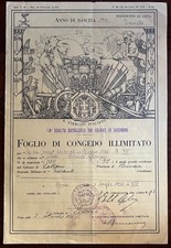 FOGLIO DI CONGEDO ILLIMITATO "13° REGG. ARTIGLIERIA DEI GRANATIERI DI SARDEGNA"