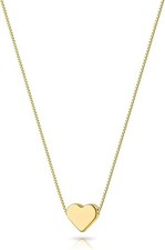 Dainty Gold Heart Necklace for Women Trendy 14K Gold Plated Love Pendant Choker