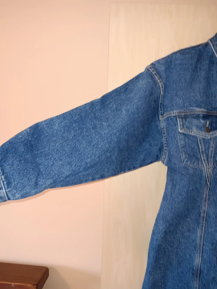 Vestido vaquero vintage Georges Marciano Guess años 80 L grande manga larga Foto 2 de 4