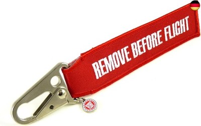 REMOVE BEFORE FLIGHT Flugzeug-Karabiner-Schlüsselanhänger - Remove Before F