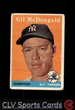 New York Yankees Gil McDougald #20b Topps Baseball Poor UER: 311 hits in 1956;