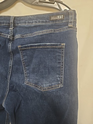 KUT from the Kloth Elizabeth Fab Ab High Rise Straight Stretch Blue Jeans Sz 14 - Picture 7 of 11