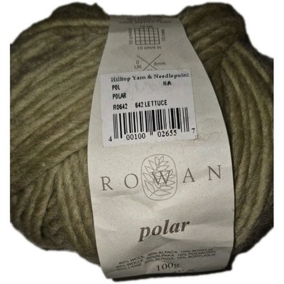 Rowan Polar Wool Alpaca Acrylic Luxury Yarn Color #642 Lettuce Green 100g Cake