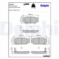 Bremsbelagsatz Scheibenbremse Delphi LP3544 FüR Suzuki Nz Swift Fz 4 AZG412