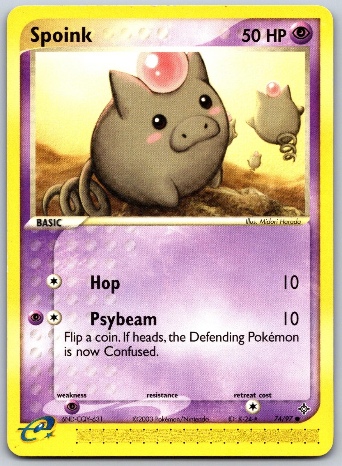 Spoink 74/97 Common Dragon Pokemon Near Mint