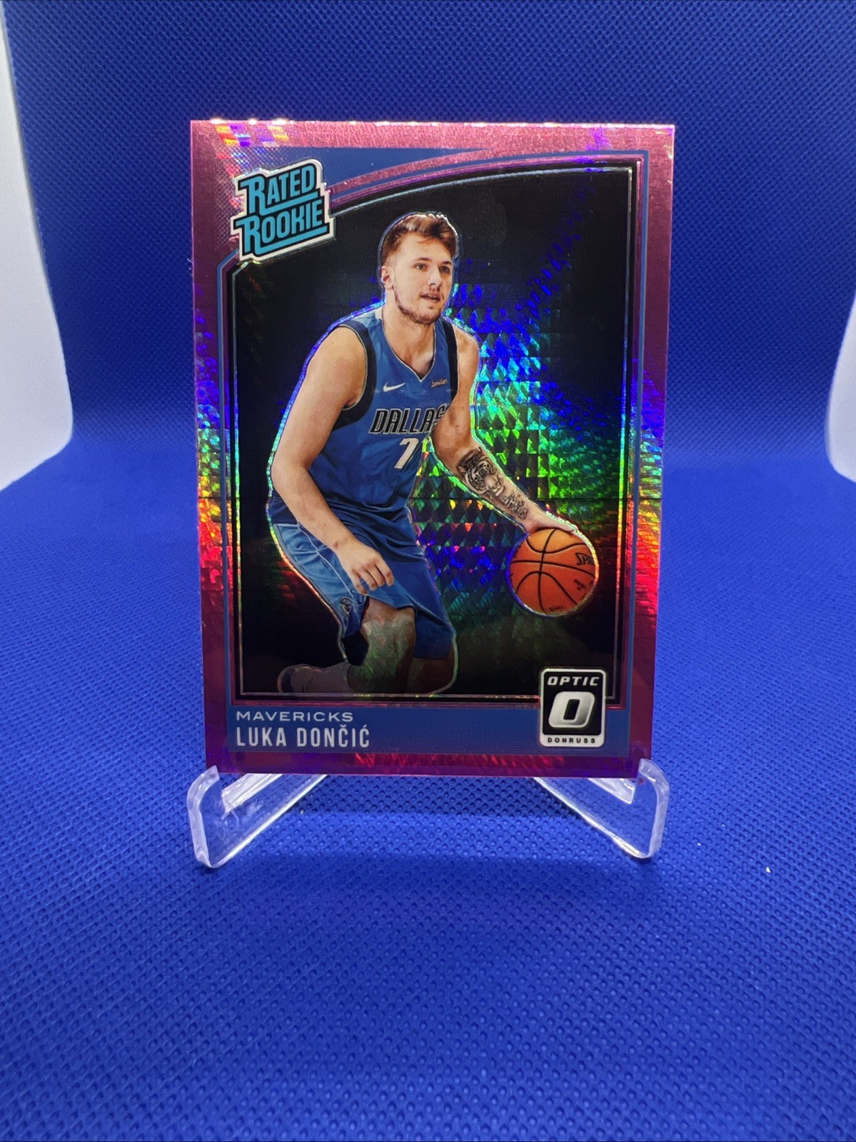 Luka Doncic 2018 Panini Donruss Optic #177 Hyper Pink Rookie RC
