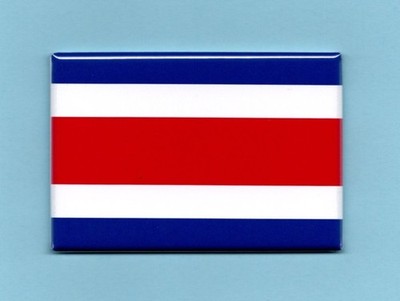 COSTA RICA *2X3 FRIDGE MAGNET* FLAG BANNER NATIONAL SYMBOL DESIGN COLOR 