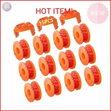 15 Pack Replacement Trimmer Line Spools for Worx String Trimmers