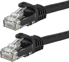 SatMaximum Cat5e UTP Ethernet Patchkabel 50m schwarz RJ45 Netzwerkkabel Pro