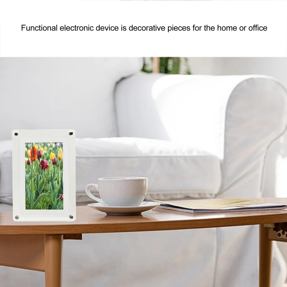 7in Digital Picture Frame With Speaker 1500mAh 4GB Smart Video Electronic Ph BEA - Image 3 of 4