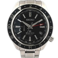 Grand Seiko Spring Drive GMT SBGE001 -Black Dial/Sapphire Bezel-VG Condition