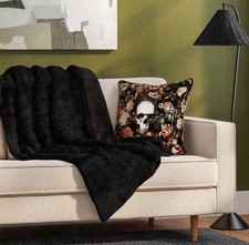 Channel Faux Fur Throw Black - Threshold