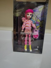 Monster High x Wednesday Enid Sinclair Fashion Doll Blonde Pink Blue Hair w/ Bag