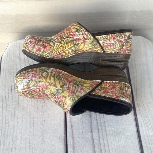 Dansko XP Professional Clogs Floral Multicolor Shoes Women's EU 39 Comfort Nurse - Picture 3 of 10
