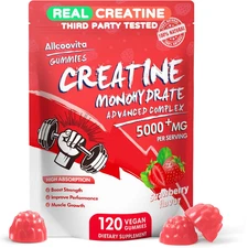 Creatine Monohydrate Gummies Complex for Men & Women,5 Gram per Serving Electrol