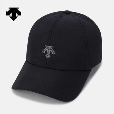 NEW DESCENTE Padded Quilted Ball Cap BLACK UNISEX SIZE