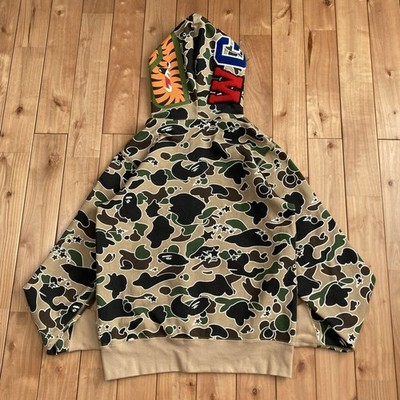 BAPE Sta camo Shark Full Zip Hoodie a bathing ape star Size M | eBay