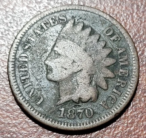 1870 Indian Head Cent Good Details Better Date IHC Penny