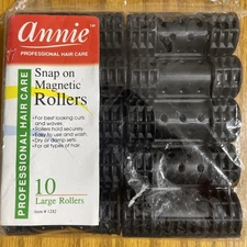 Annie Snap On Magnetic Rollers Professional Large 7/8" New