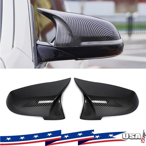 Carbon Color M Style Side Mirror Cover Caps For BMW 7 Series F01 F02 2013-2015