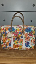 Vintage Gitano Large Travel Duffel/Tote Bag-Canvas Floral