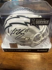 Ladd McConkey Auto Mini Helmet Salute to Service Beckett Authentication Signed
