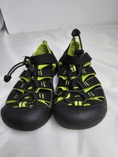 Keen Newport H2 Sandals Big Kids 2 Black Neon Green Hiking Sandals
