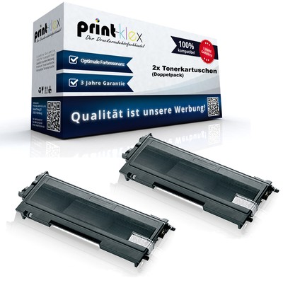 2x Kompatible Tonerkartuschen für Brother TN2000 Alternative -Drucker Plus Serie