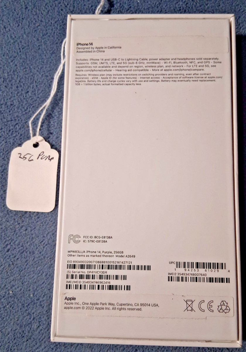 Apple iPhone 14 - 128 GB - Blue (Unlocked) for sale online | eBay