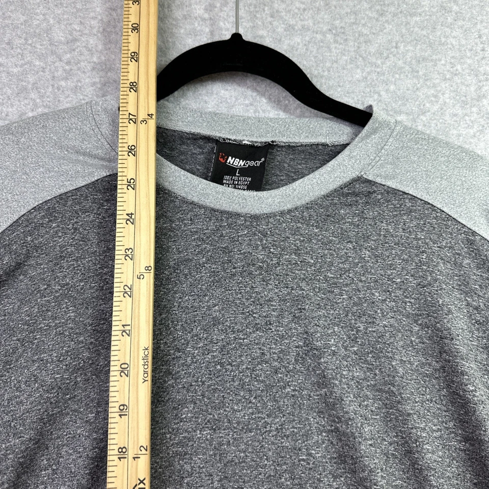NBN Gear Mens Sz Large Short Sleeve Crew Neck T Shirt Gray Colorblock - Image 3 of 4