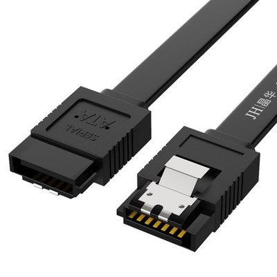 0,45m High Speed SATA 3.0 SSD Serielles Kabel, Schwarz Gerader auf Gerader Stecker