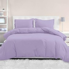 Luxury Size 3-Piece Duvet Cover Set - 1800 Premium Hotel Quality Twin Lavender