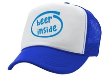 BEER INSIDE Adjustable Snap Back- parody drinking college - Trucker Cap Hat