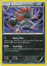 Zoroark 71/114 Holo Rare Black & White Pokemon Moderately Played