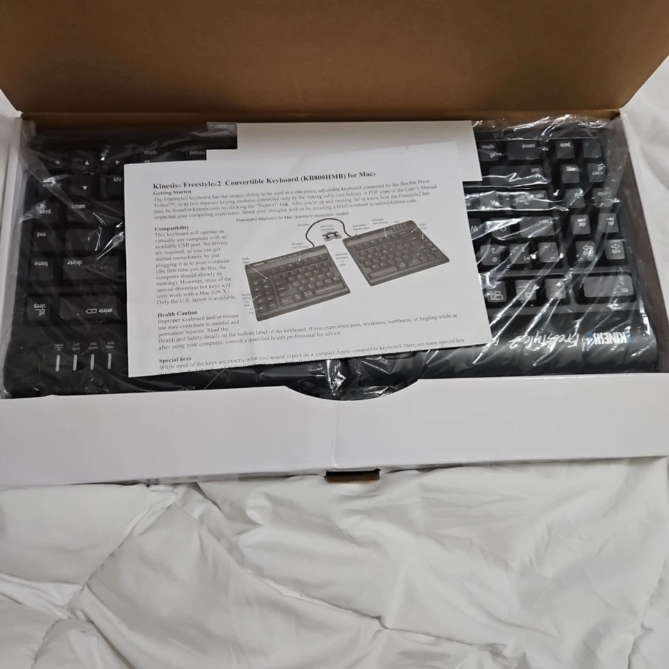 KINESIS Freestyle 2 Keyboard USB 2.0 Hub for Mac Layout 20" KB800HMBUS20 - Image 3 of 4