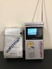 Rare Sony Watchman Green Bay Packers Portable Mini TV AM FM Receiver FD-30A